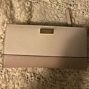 Kate Spade Bifold Cream and Blush Wallet